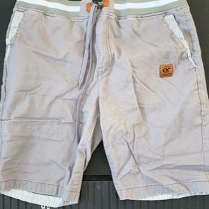 Men’s gray elastic shorts. Size 34